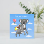 ロケットコアラ誕生日 招待状 (スタンド正面)