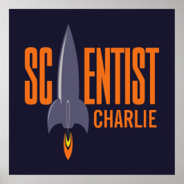ロケットサイエンティスト名前をカスタムする&カラーポスター ポスター
