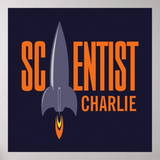 ロケットサイエンティスト名前をカスタムする&カラーポスター ポスター (正面)