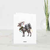 ロケットサンタクリスマスカード カード (裏面)