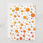 ロケットシップオレンジ惑星 ファーストバースデー  招待状 (裏面)