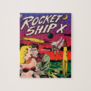 ロケットシップX ビンテージSFコミックブックカバー ジグソーパズル