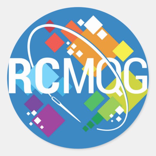 ロケットシティモダンキルトギルドロゴシール ラウンドシール (正面)