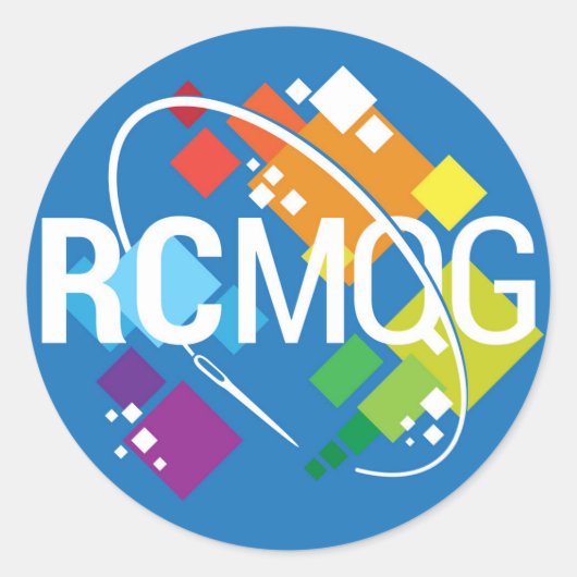 ロケットシティーモダンキルトギルドロゴシール(L) ラウンドシール (正面)