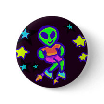 ロケットシューズエイリアンキッドエイリアンの宇宙ピン