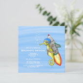 ロケットシーホース誕生日招待状 招待状 (スタンド正面)