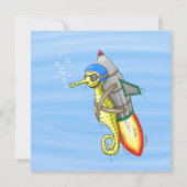 ロケットシーホース誕生日招待状 招待状 (裏面)