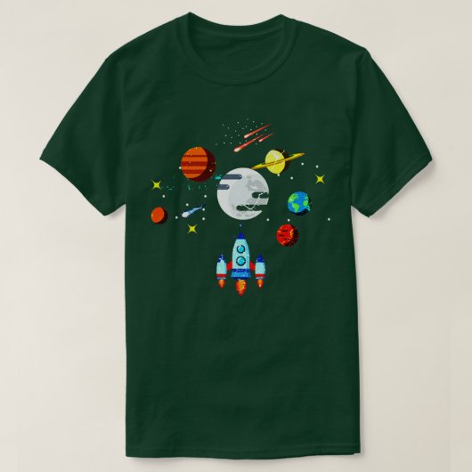 ロケットシ太陽のステム Tシャツ (デザイン正面)