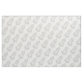 ロケットスケッチ白黒パターン ファブリック (ファットクウォーター)