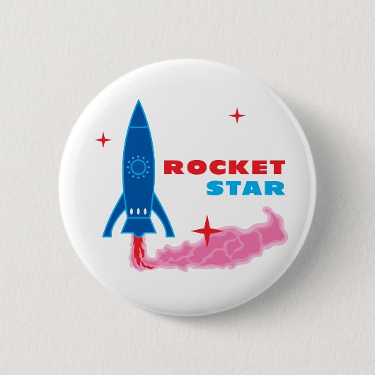 ロケットスター 缶バッジ (正面)