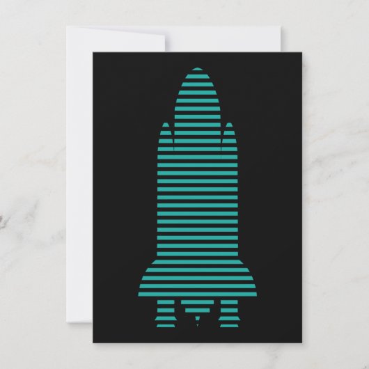 ロケットストライプのロケット 招待状 (正面)