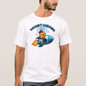 ロケットチキン:冒険が待つ Tシャツ (正面)