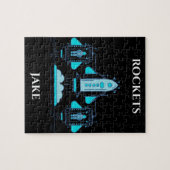 ロケットパズルパーソナライズされた名。 ジグソーパズル (横)