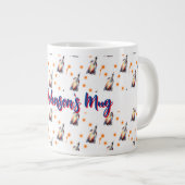 ロケットパターンを吹き飛ばす ジャンボコーヒーマグカップ (正面右)