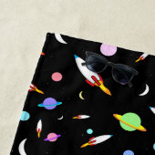 ロケットパーソナライズされたプラネツムーンズスターズ宇宙 ビーチタオル (インサイチュ)