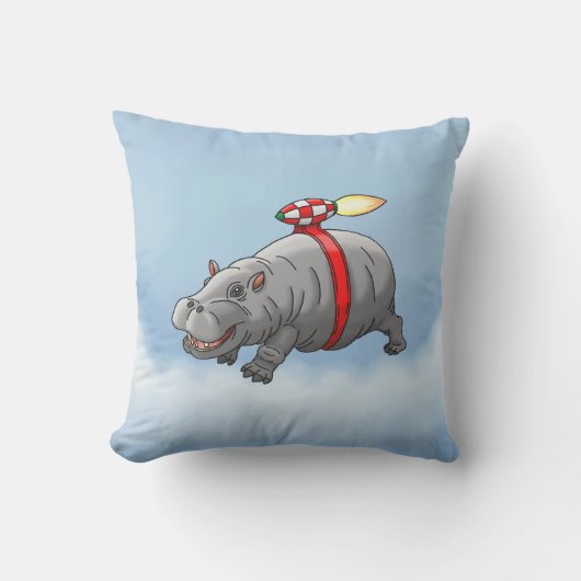 ロケットヒッポ誕生日 クッション (正面)