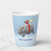 ロケットヒッポ誕生日 紙コップ (裏面)