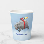 ロケットヒッポ誕生日 紙コップ (正面)