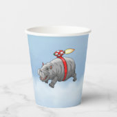 ロケットヒッポ誕生日 紙コップ (正面)