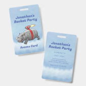 ロケットヒポの誕生日 バッジ (正面＆裏面)