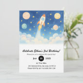 ロケットブラストオフ&スター銀河系誕生日 招待状 (スタンド正面)
