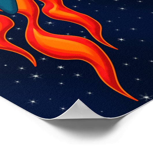 ロケットポストカードメッセージカード ポスター (角)