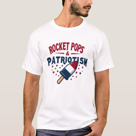 ロケットポップと愛国主義 Tシャツ (正面)