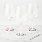 ロケットポップ・アートのポプシクル花火7月4日 ワイングラスタグ (セット)