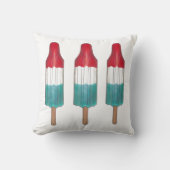 ロケットポップ・アートの赤白青USA愛国的ポップシクル クッション (正面)