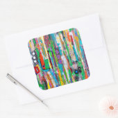 ロケットマンステッカー スクエアシール (封筒)