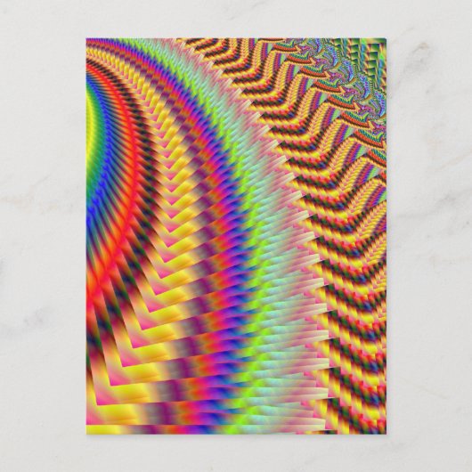 ロケットマン花火フラクタル ポストカード (正面)