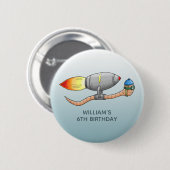 ロケットミミズ 缶バッジ (正面&裏面)