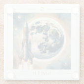 ロケットムーン宇宙モノグラム ガラスコースター (裏面)