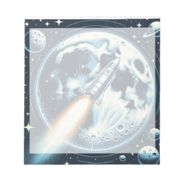 ロケットムーン宇宙 ノートパッド