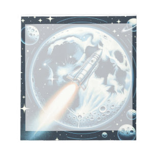 ロケットムーン宇宙 ノートパッド
