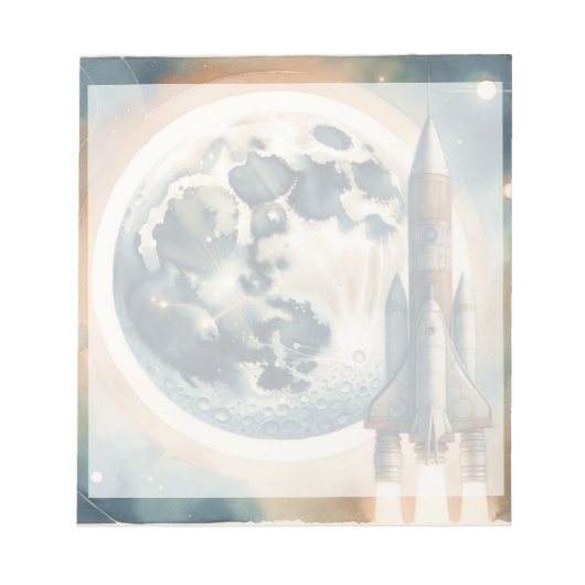 ロケットムーン宇宙 ノートパッド (正面)
