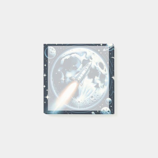 ロケットムーン宇宙 ポストイット (正面)