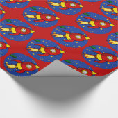 ロケットレッド光沢ラッピング紙30"x6' ラッピングペーパー (角)