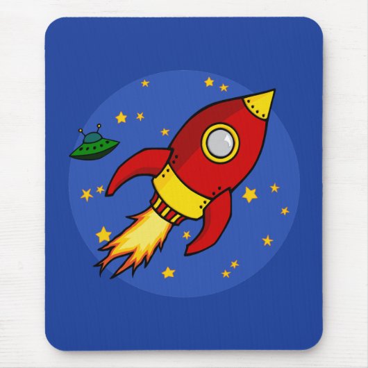 ロケットレッド黄マウスパッド マウスパッド (正面)