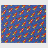 ロケットレッド黄光沢ラッピング紙30"x6' ラッピングペーパー (フラット)