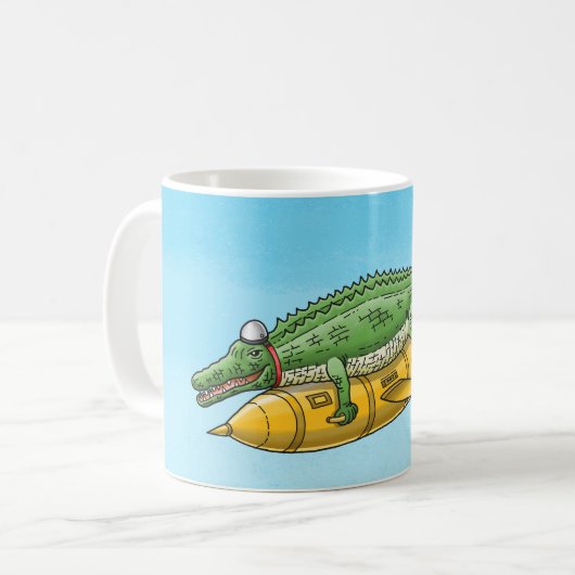 ロケットワニ コーヒーマグカップ (正面左)