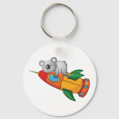 ロケット上の眠るコアラカラフルン キーホルダー (裏面)