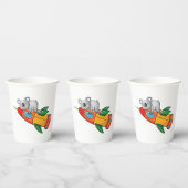 ロケット上の眠るコアラカラフルン 紙コップ