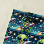 ロケット付きエイリアン ビーチタオル (インサイチュ)