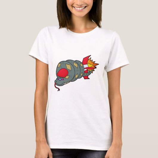 ロケット付きヘビ Tシャツ (正面)