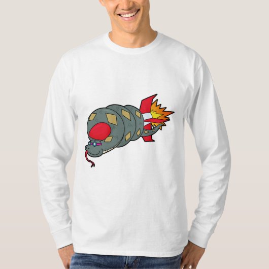 ロケット付きヘビ Tシャツ (正面)