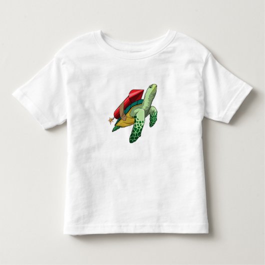 ロケット付き亀 トドラーTシャツ (正面)