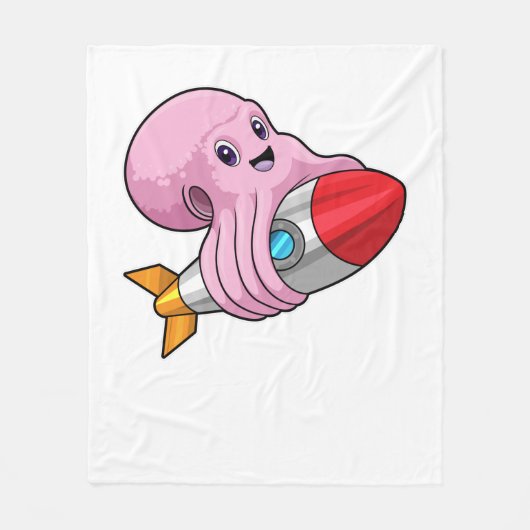 ロケット付タコ フリースブランケット (正面)