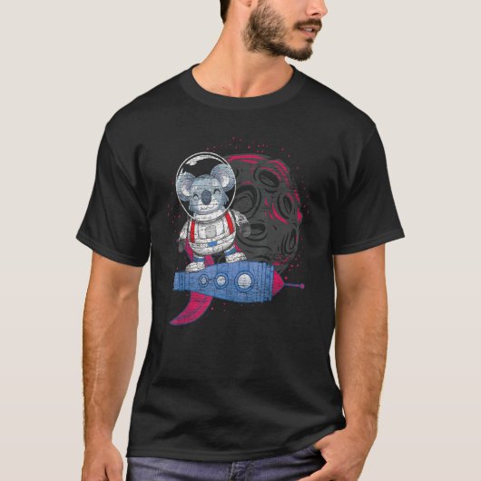 ロケット動物宇宙動物宇宙飛行士K Tシャツ (正面)