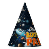 ロケット宇宙冒険の誕生日 パーティーハット (左)
